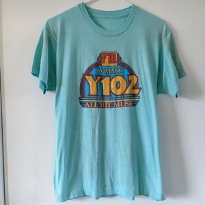 Vintage 80s Y-102 ALL HIT MUSIC T-Shirt WMMY Radio